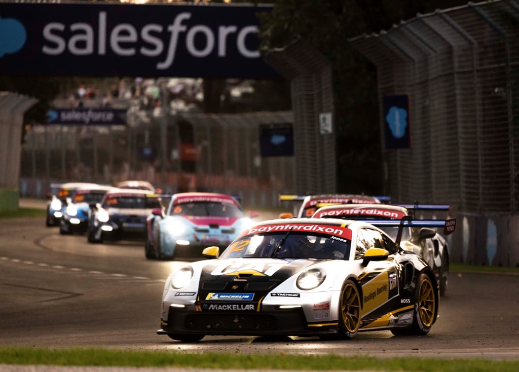 Harri Jones with McElrea Racing in the Porsche Carrera Cup Australian Grand Prix 2022