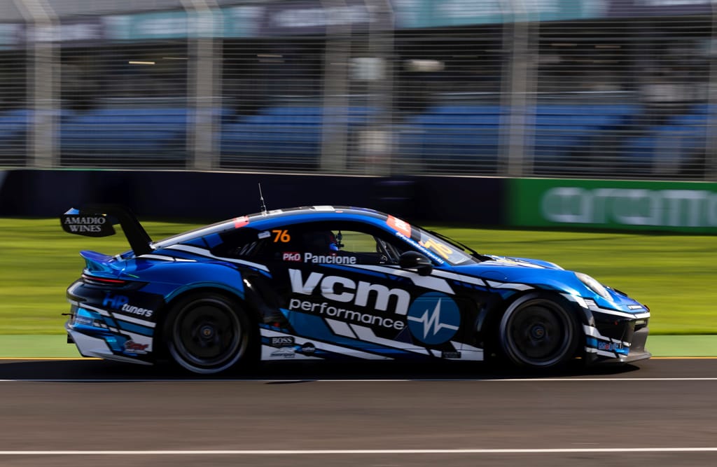 Christian Pancione with McElrea Racing in the Porsche Carrera Cup Australian Grand Prix 2022