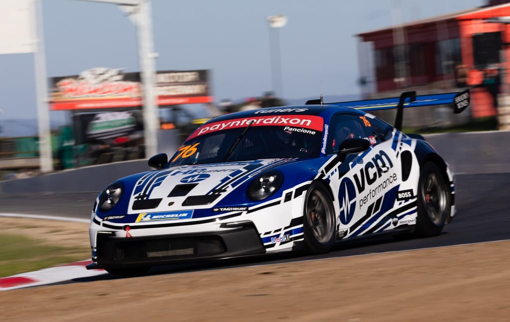 Christian Pancione #76 racing at Winton Motor Raceway 2022