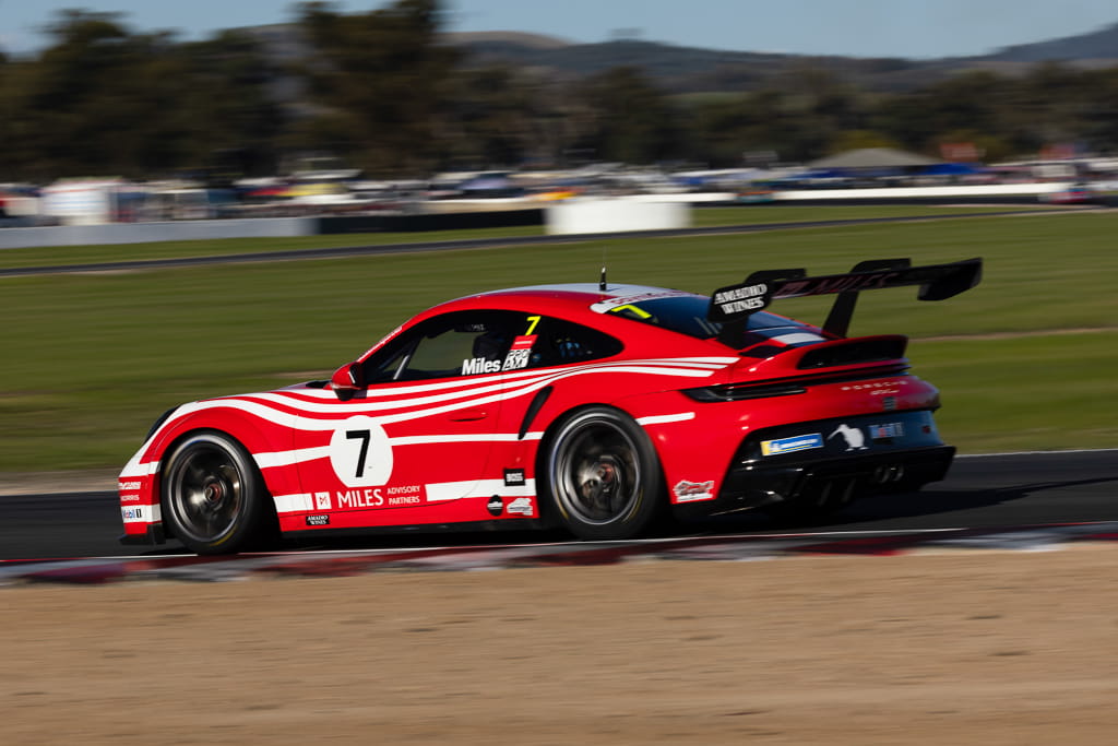 Tim Miles with McElrea Racing in the Porsche Carrera Cup at Winton 2022