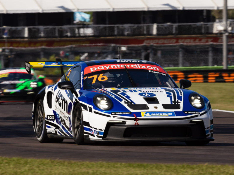 Christian Pancione #76 racing at Hidden Valley Raceway 2022