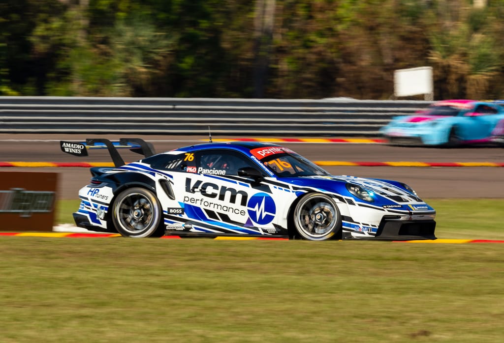 Christian Pancione #76 racing at Hidden Valley Raceway 2022