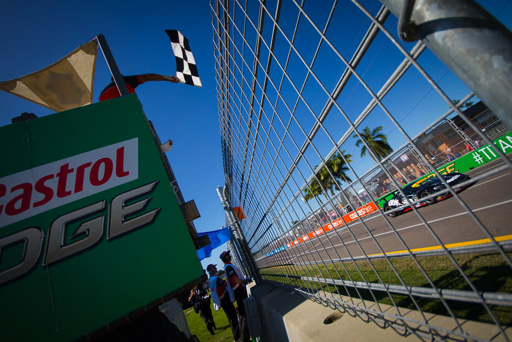McElrea Racing driver Tony Walls winning in the Australian GT at Townsville 2016