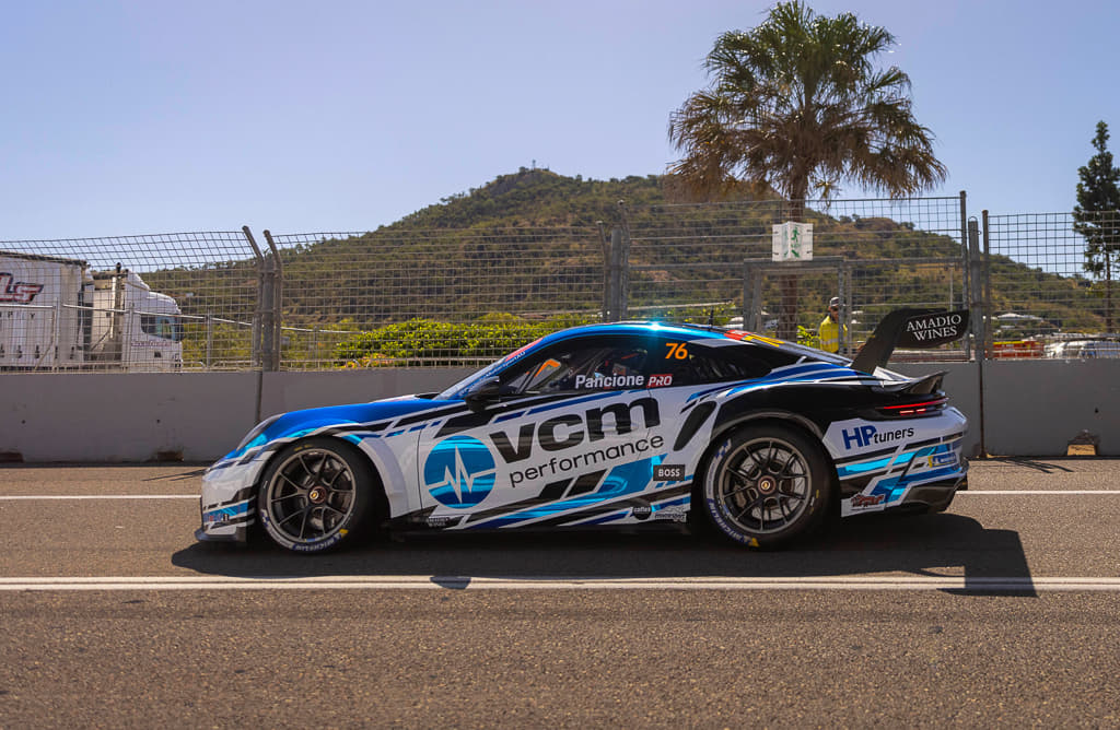 Christian Pancione with McElrea Racing in the Porsche Carrera Cup at Townsville 2022