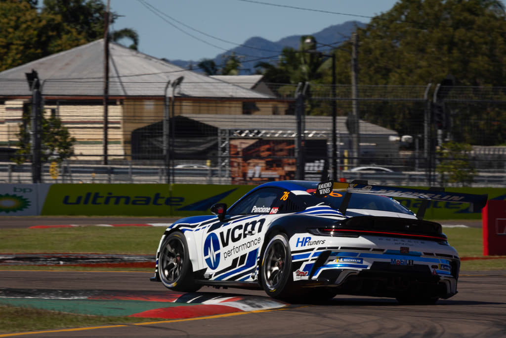 Christian Pancione #76 racing at Townsville Street Circuit 2022