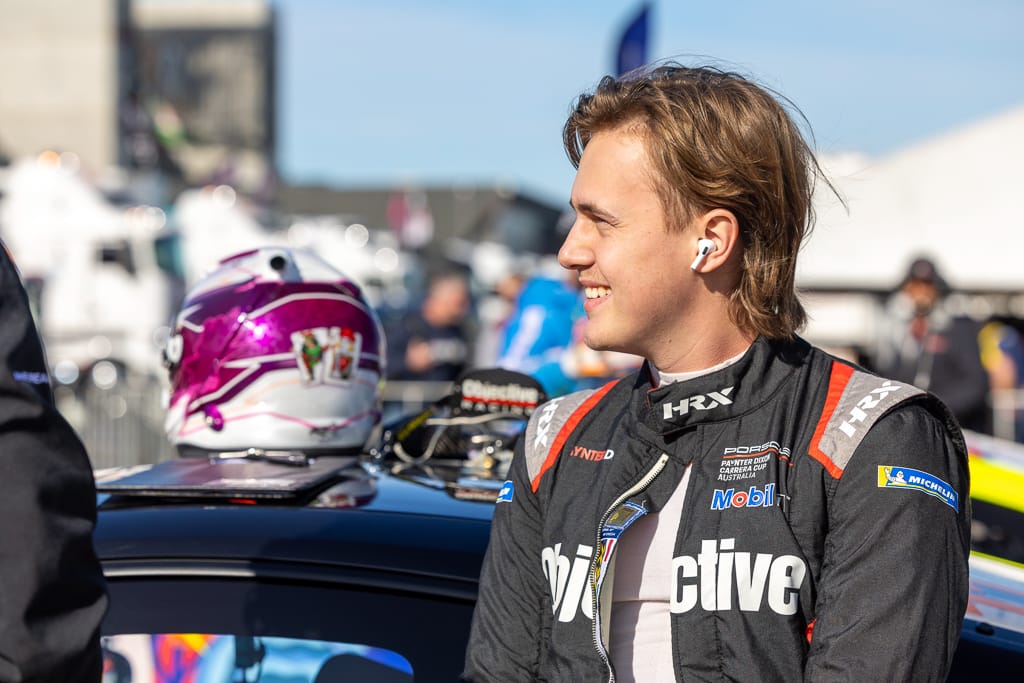 Jackson Walls with McElrea Racing in the Porsche Carrera Cup at The Bend South Australia 2022