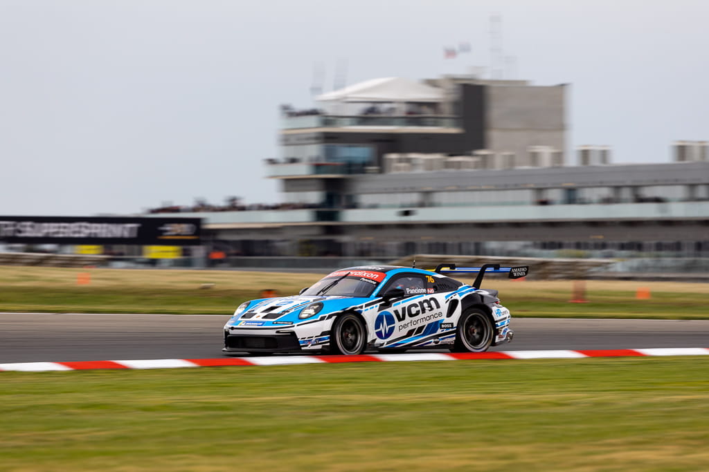 Christian Pancione #76 racing at The Bend Motorsport Park 2022