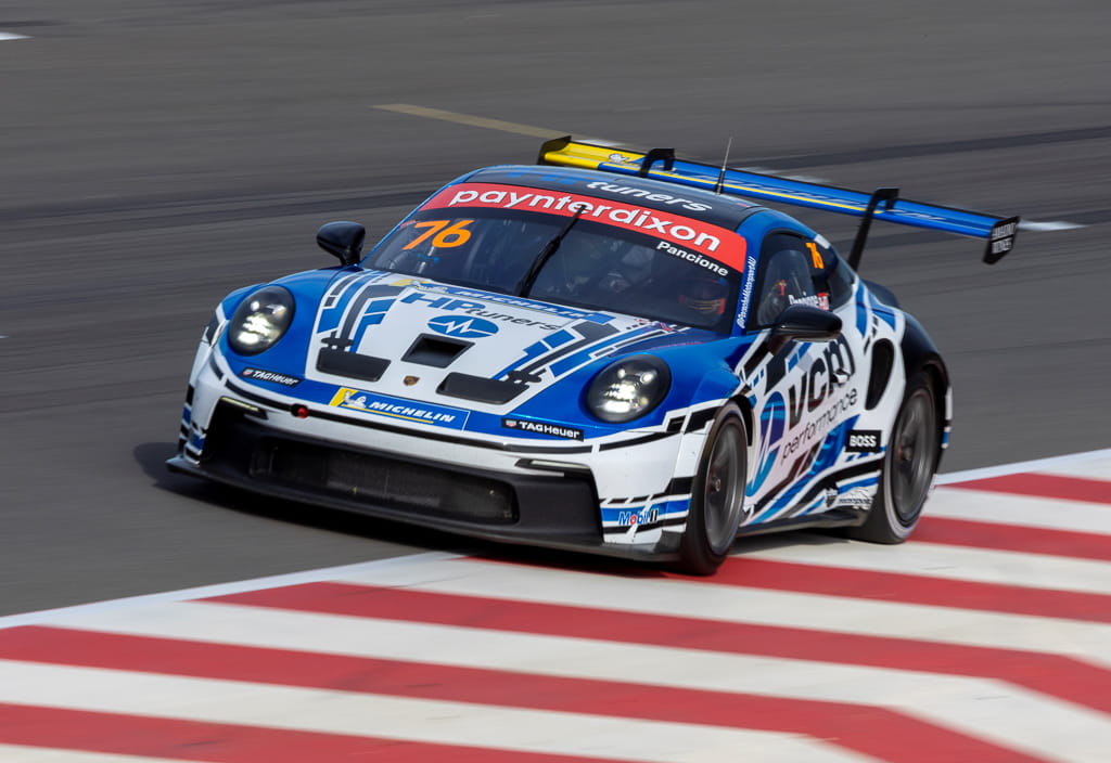 Christian Pancione #76 racing at The Bend Motorsport Park 2022