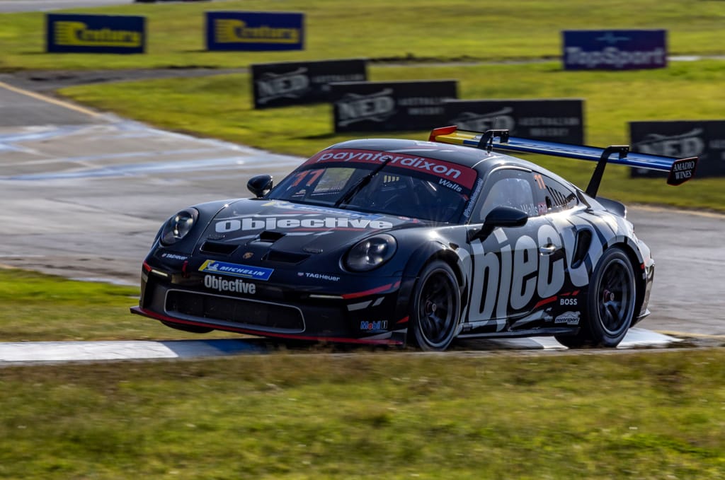 Jackson Walls with McElrea Racing in the Porsche Carrera Cup at Sandown Raceway 2022