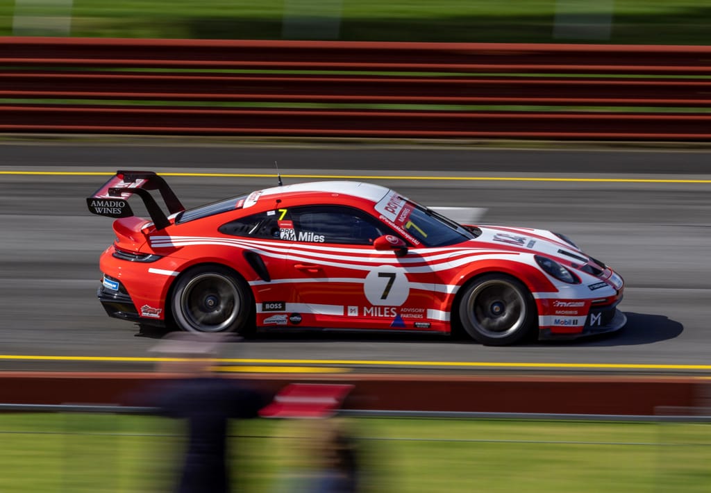 Tim Miles with McElrea Racing in the Porsche Carrera Cup at Sandown Raceway 2022