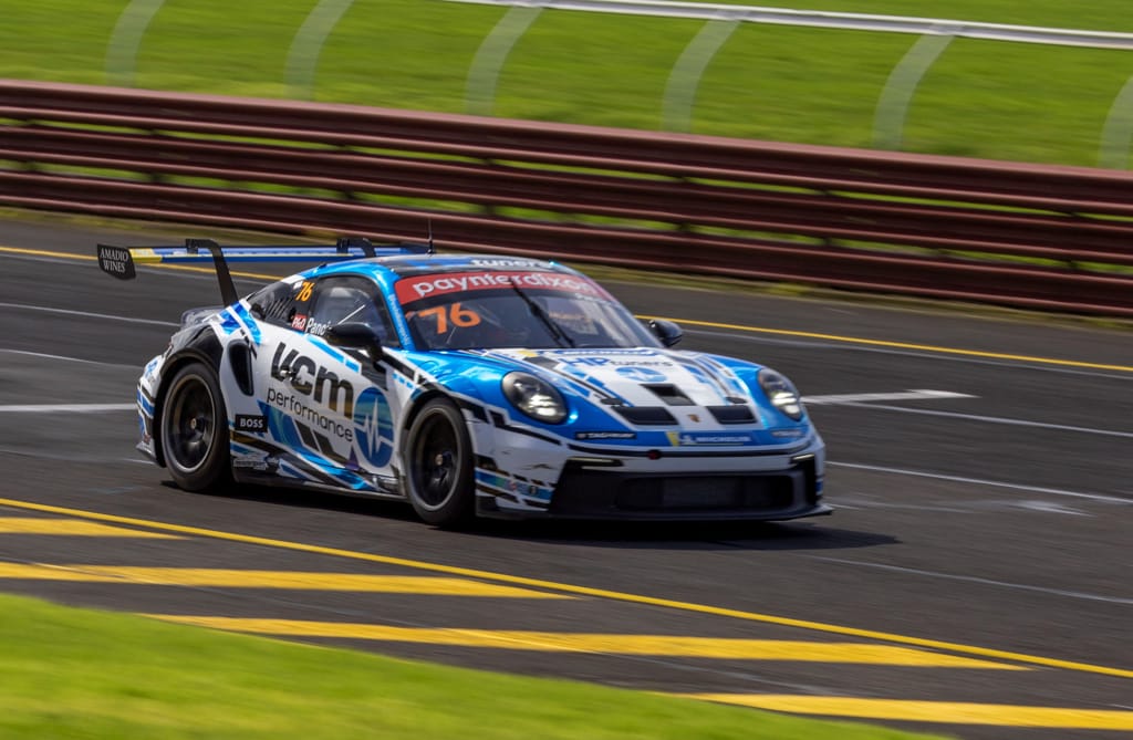 Christian Pancione with McElrea Racing in the Porsche Carrera Cup at Sandown Raceway 2022
