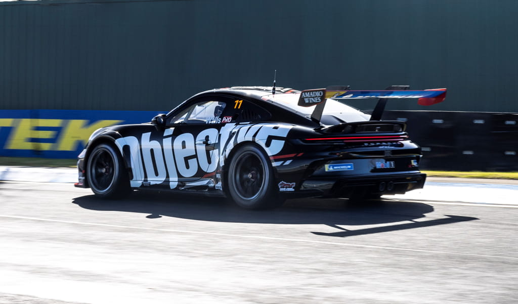 Jackson Walls with McElrea Racing in the Porsche Carrera Cup at Sandown Raceway 2022