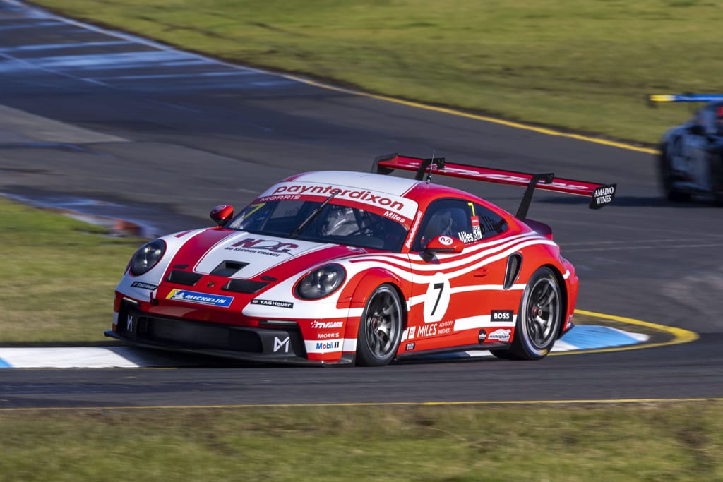 Tim Miles with McElrea Racing in the Porsche Carrera Cup at Sandown Raceway 2022