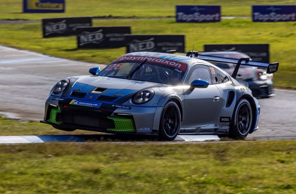 Bayley Hall with McElrea Racing in the Porsche Carrera Cup at Sandown Raceway 2022