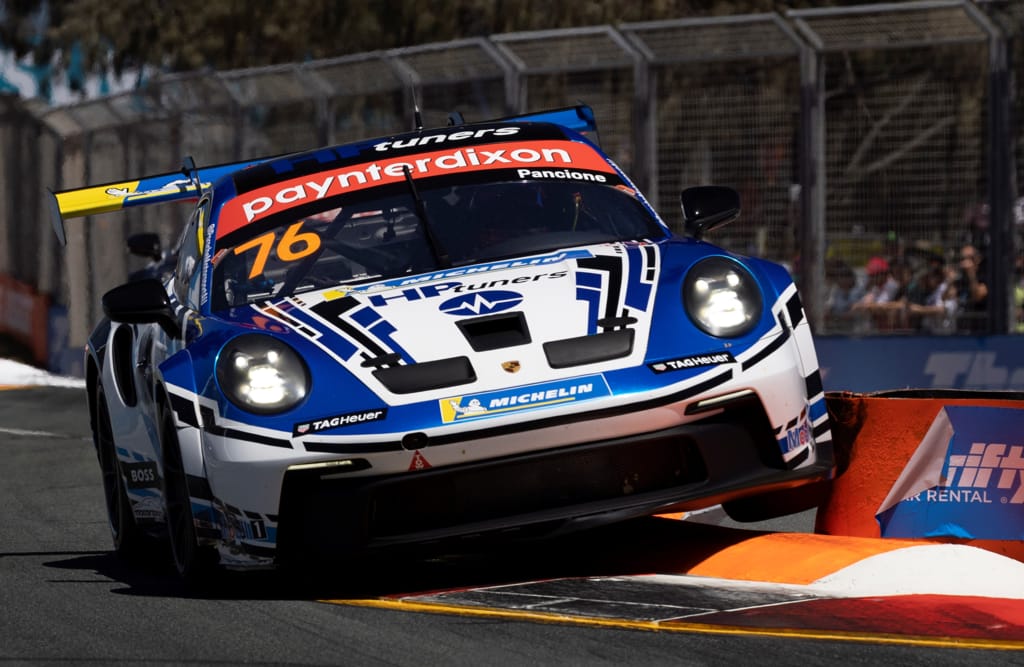 Christian Pancione #76 racing at Surfers Paradise Street Circuit 2022