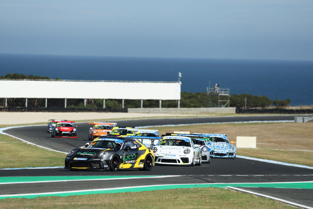 Caleb Sumich #14 racing at Phillip Island Circuit 2023