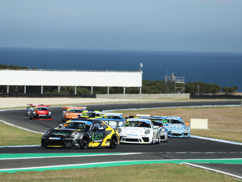 Caleb Sumich #14 racing at Phillip Island Circuit 2023