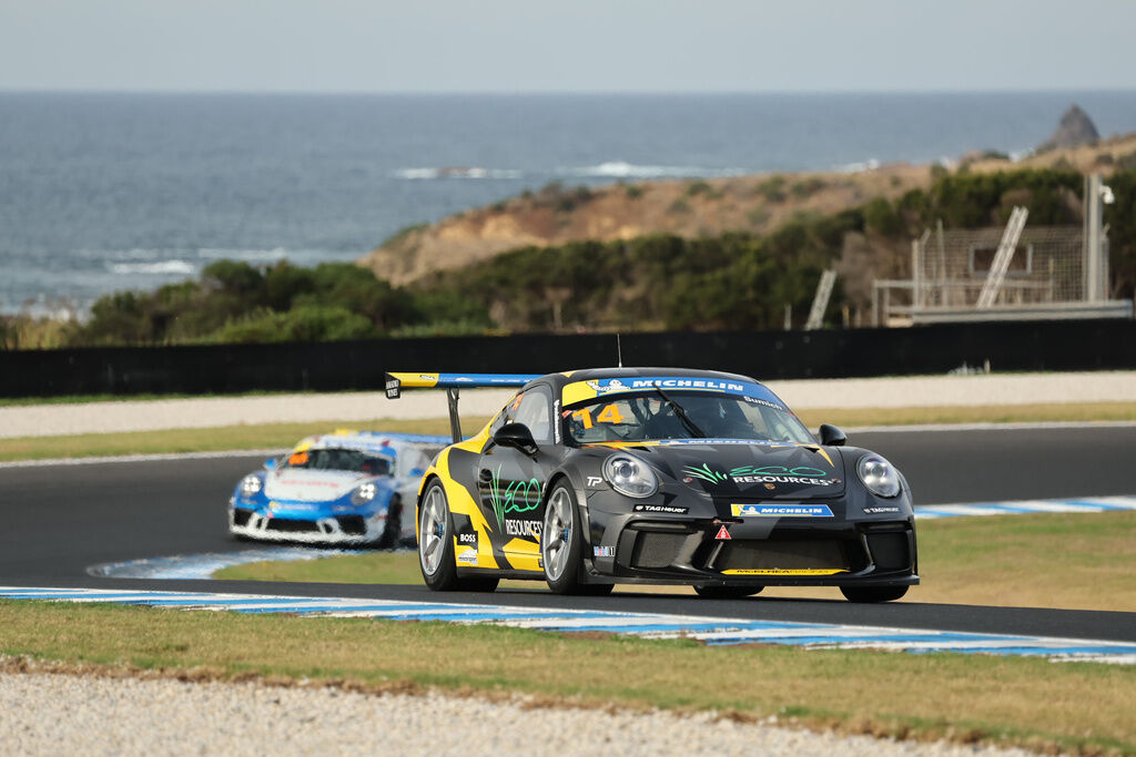 Caleb Sumich #14 racing at Phillip Island Circuit 2023
