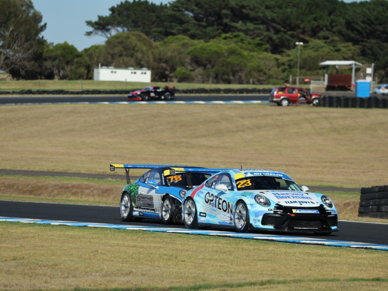 Lockie Bloxsom #23 racing at Phillip Island Circuit 2023