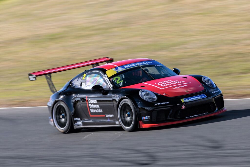 Richard Cowen with McElrea Racing in the Michelin Sprint Challenge Round 2 at Symmons Plains 2023