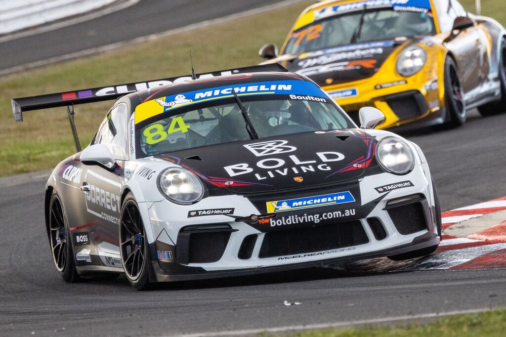 Brett Boulton #84 racing at Symmons Plains Raceway 2023