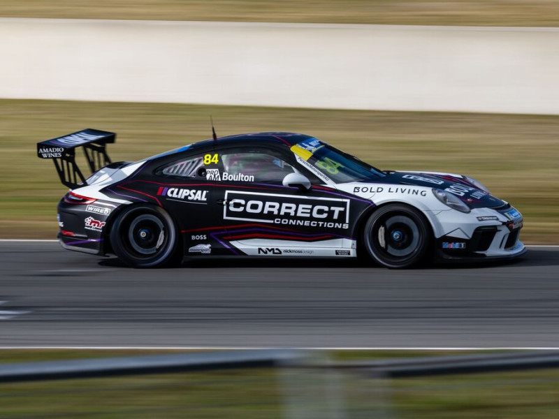 Brett Boulton #84 racing at Symmons Plains Raceway 2023
