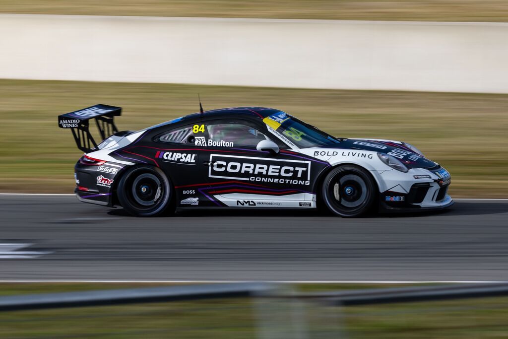 Brett Boulton with McElrea Racing in the Michelin Sprint Challenge Round 2 at Symmons Plains 2023