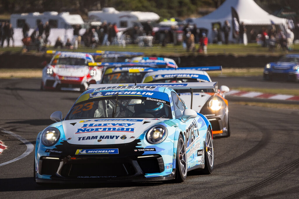 Lockie Bloxsom #23 racing at Symmons Plains Raceway 2023