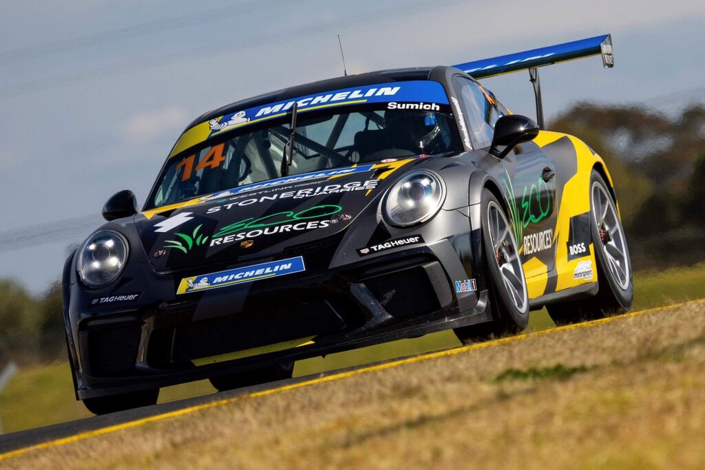 Caleb Sumich #14 racing at Sydney Motorsport Park 2023