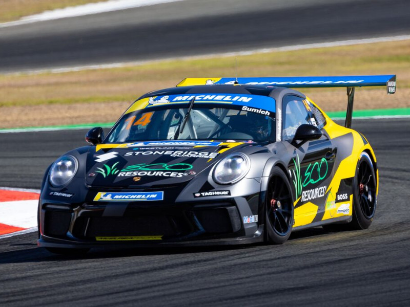 Caleb Sumich #14 racing at Queensland Raceway 2023