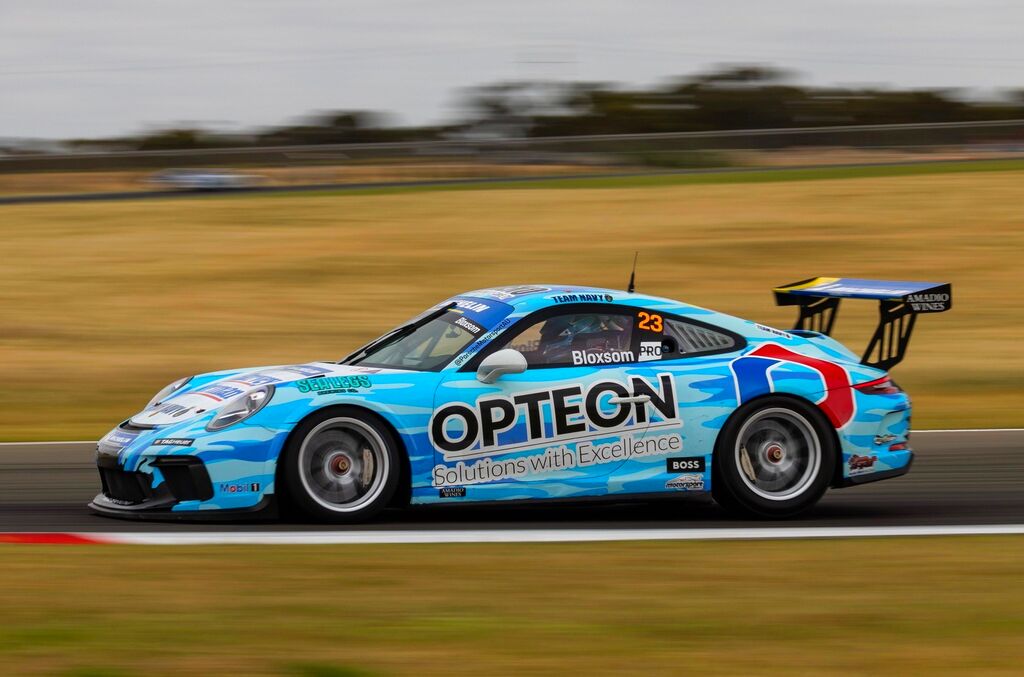 Lockie Bloxsom #23 racing at The Bend Motorsport Park 2023