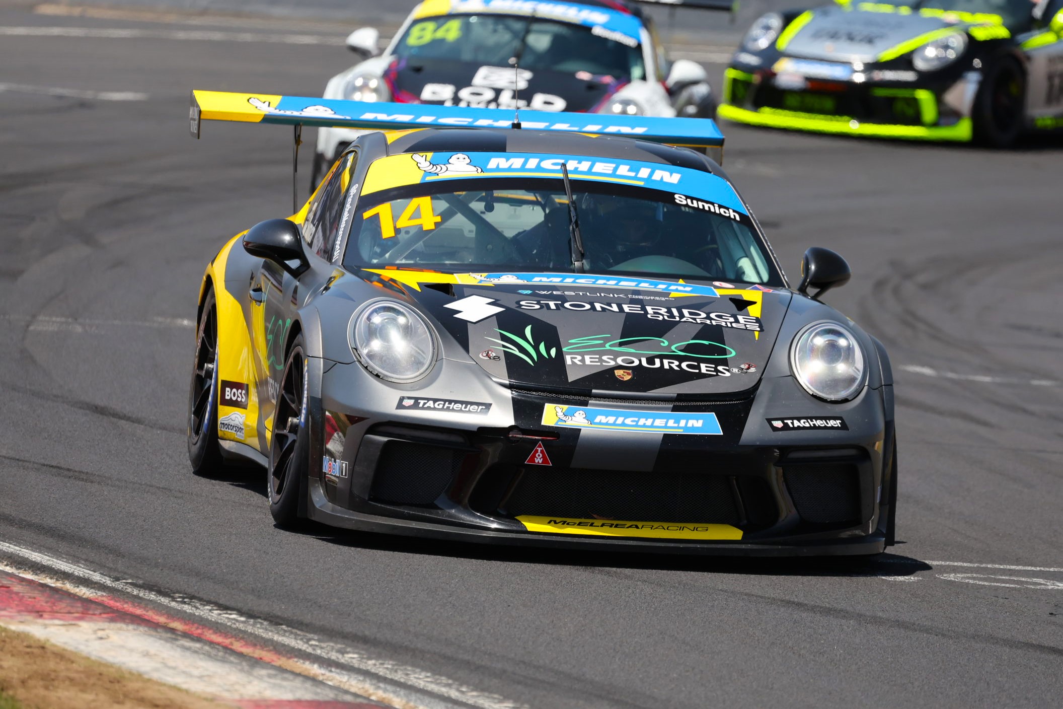 Caleb Sumich with McElrea Racing in the Michelin Sprint Challenge Round 6 at Bathurst NSW Australia 2023