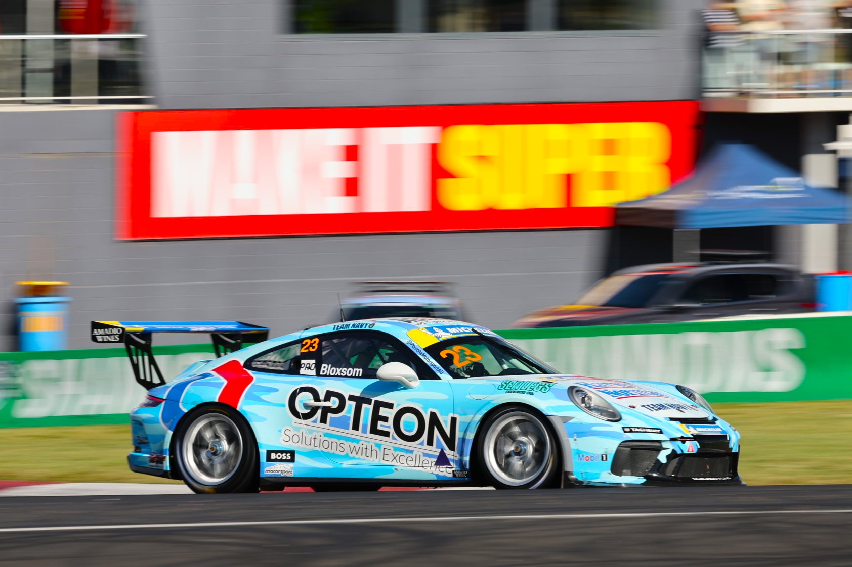 Lockie Bloxsom #23 racing at Mount Panorama Circuit Bathurst 2023