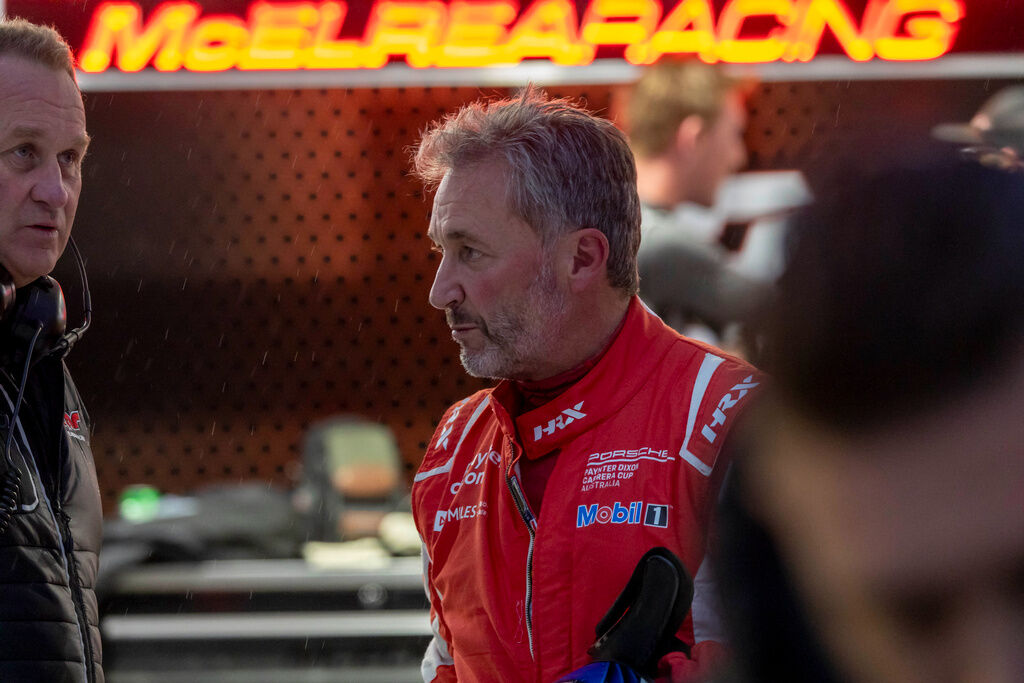 Tim Miles with McElrea Racing in the Porsche Carrera Cup Australia at the Australian Grand Prix 2023