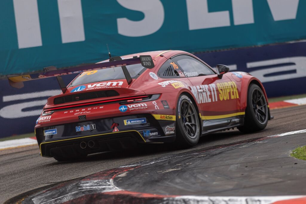 Christian Pancione with McElrea Racing in the Porsche Carrera Cup Australia at the Townsville 500 2023