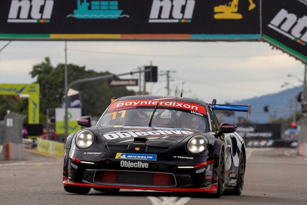 Jackson Walls with McElrea Racing in the Porsche Carrera Cup Australia at the Townsville 500 2023