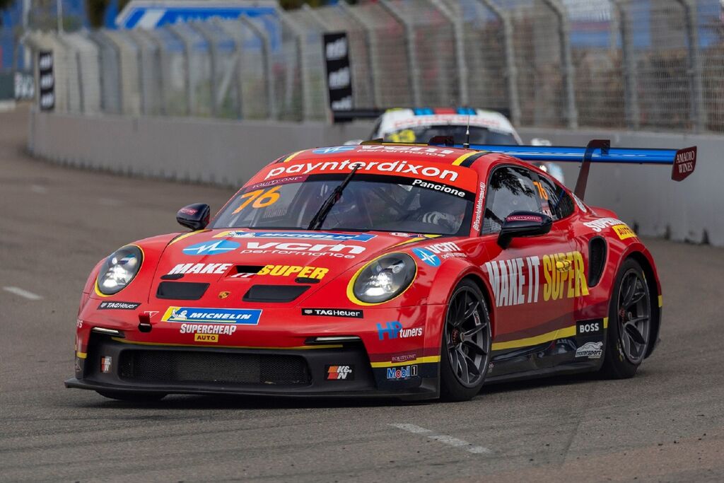 Christian Pancione with McElrea Racing in the Porsche Carrera Cup Australia at the Townsville 500 2023