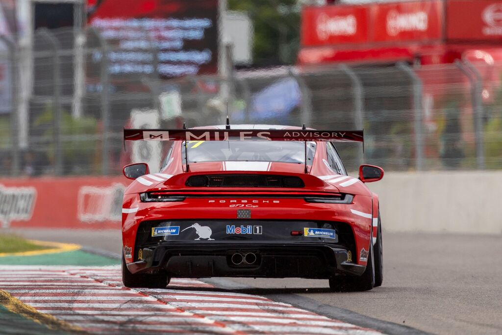 Tim Miles with McElrea Racing in the Porsche Carrera Cup Australia at the Townsville 500 2023