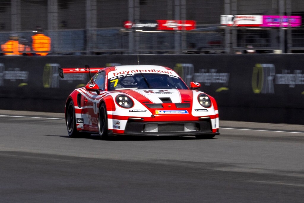 Tim Miles with McElrea Racing in the Porsche Carrera Cup Australia at The Bend OTR SuperSprint 2023