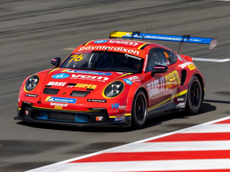 Christian Pancione #76 racing at The Bend Motorsport Park 2023