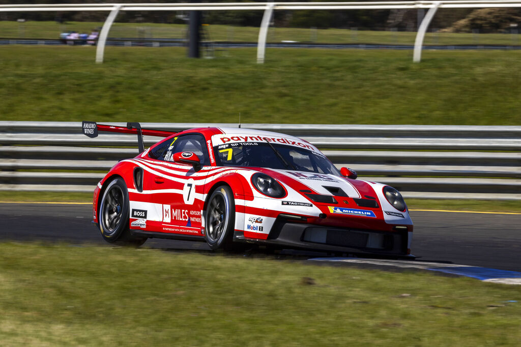 Tim Miles with McElrea Racing in the Porsche Carrera Cup Australia at The Sandown 500 2023