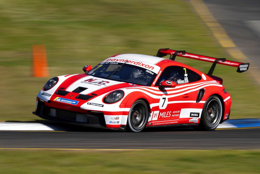 Tim Miles with McElrea Racing in the Porsche Carrera Cup Australia at The Sandown 500 2023