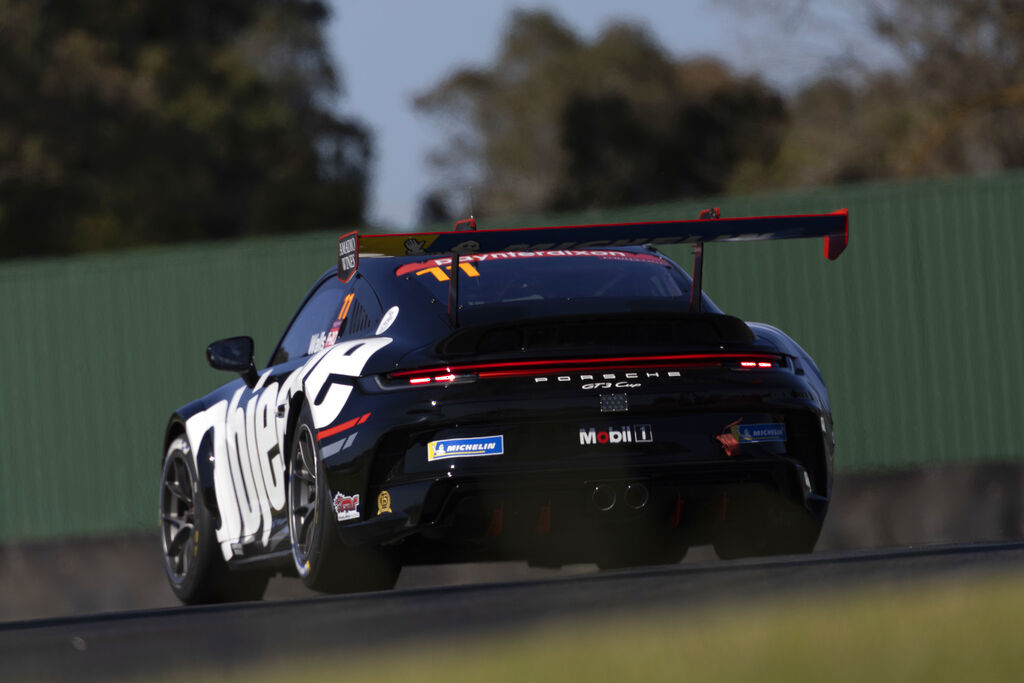 Jackson Walls with McElrea Racing in the Porsche Carrera Cup Australia at The Sandown 500 2023