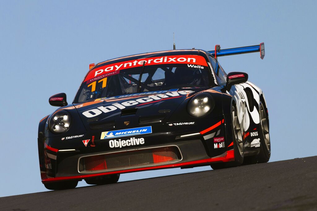 Jackson Walls with McElrea Racing in the Porsche Carrera Cup Australia round 6 at Bathurst 2023