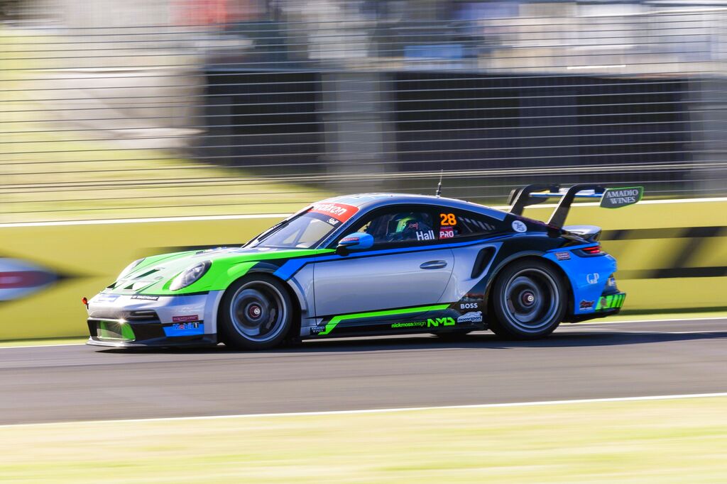 Bayley Hall with McElrea Racing in the Porsche Carrera Cup Australia round 6 at Bathurst 2023