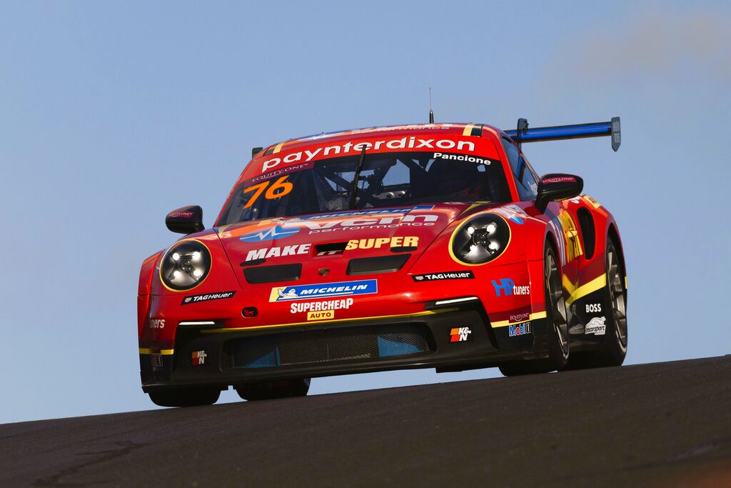 Christian Pancione with McElrea Racing in the Porsche Carrera Cup Australia round 6 at Bathurst 2023