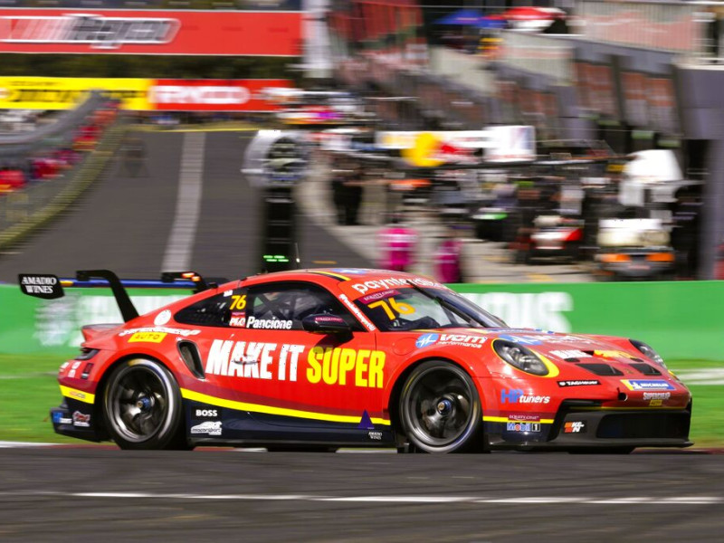 Christian Pancione #76 racing at Mount Panorama Circuit Bathurst 2023
