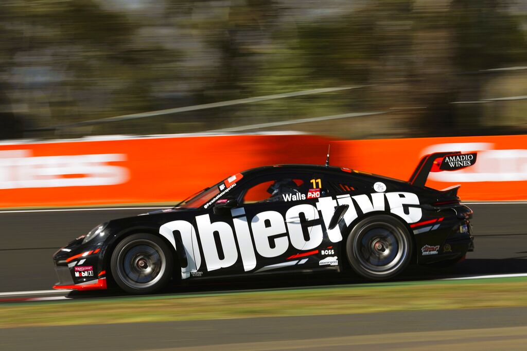 Jackson Walls with McElrea Racing in the Porsche Carrera Cup Australia round 6 at Bathurst 2023