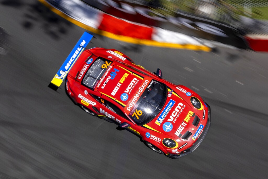 Christian Pancione with McElrea Racing in the Porsche Carrera Cup Australia round 7 at Surfers Paradise 2023