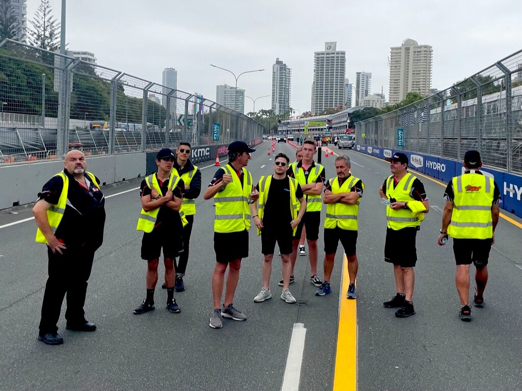 McElrea Racing crew and drivers at Surfers Paradise Street Circuit 2023
